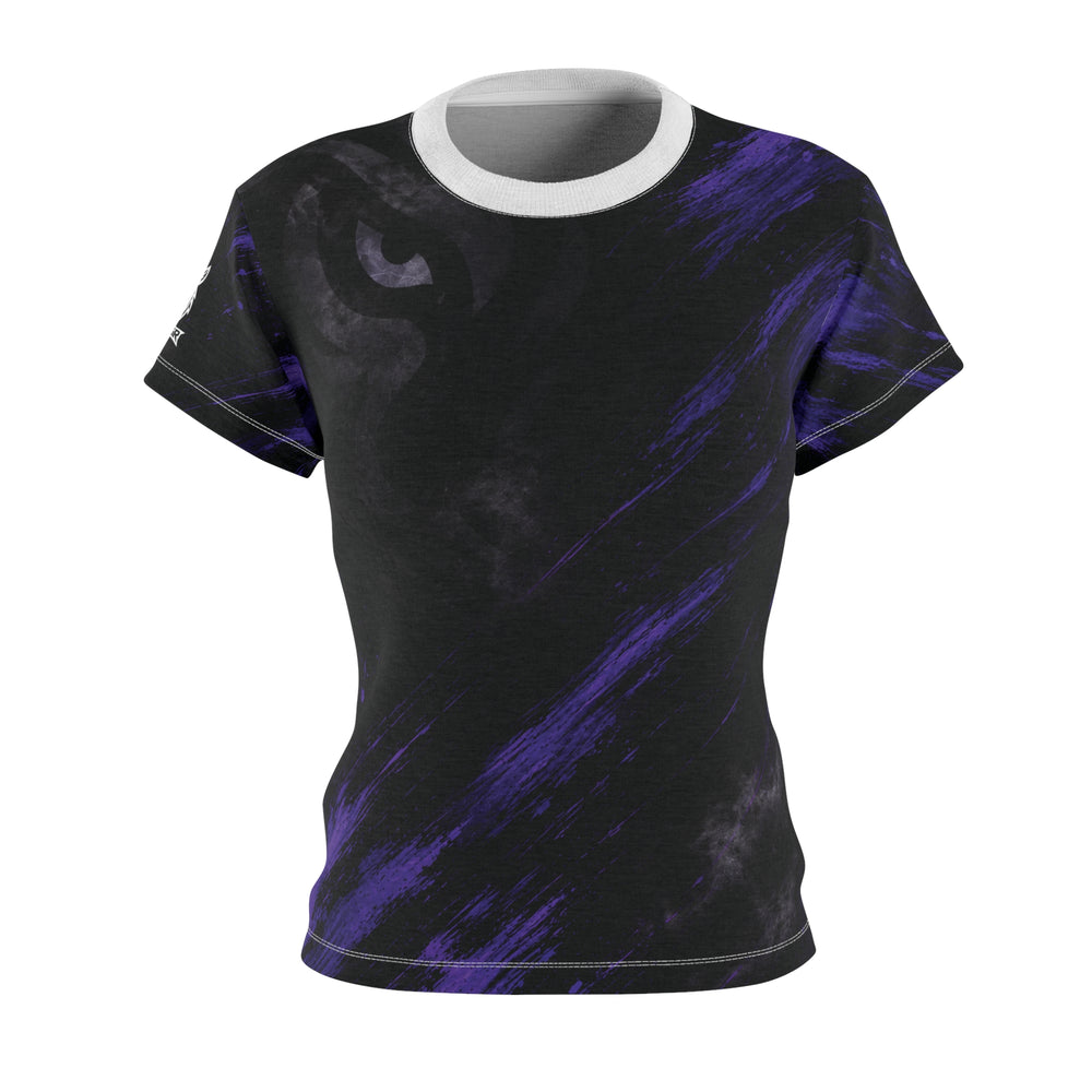 Women's Cut & Sew Tee | PRPLTIGR Stripes Marble AOP Gamer Shirt