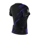 Women's Cut & Sew Tee | PRPLTIGR Stripes Marble AOP Gamer Shirt
