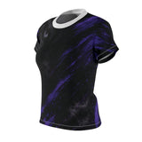 Women's Cut & Sew Tee | PRPLTIGR Stripes Marble AOP Gamer Shirt
