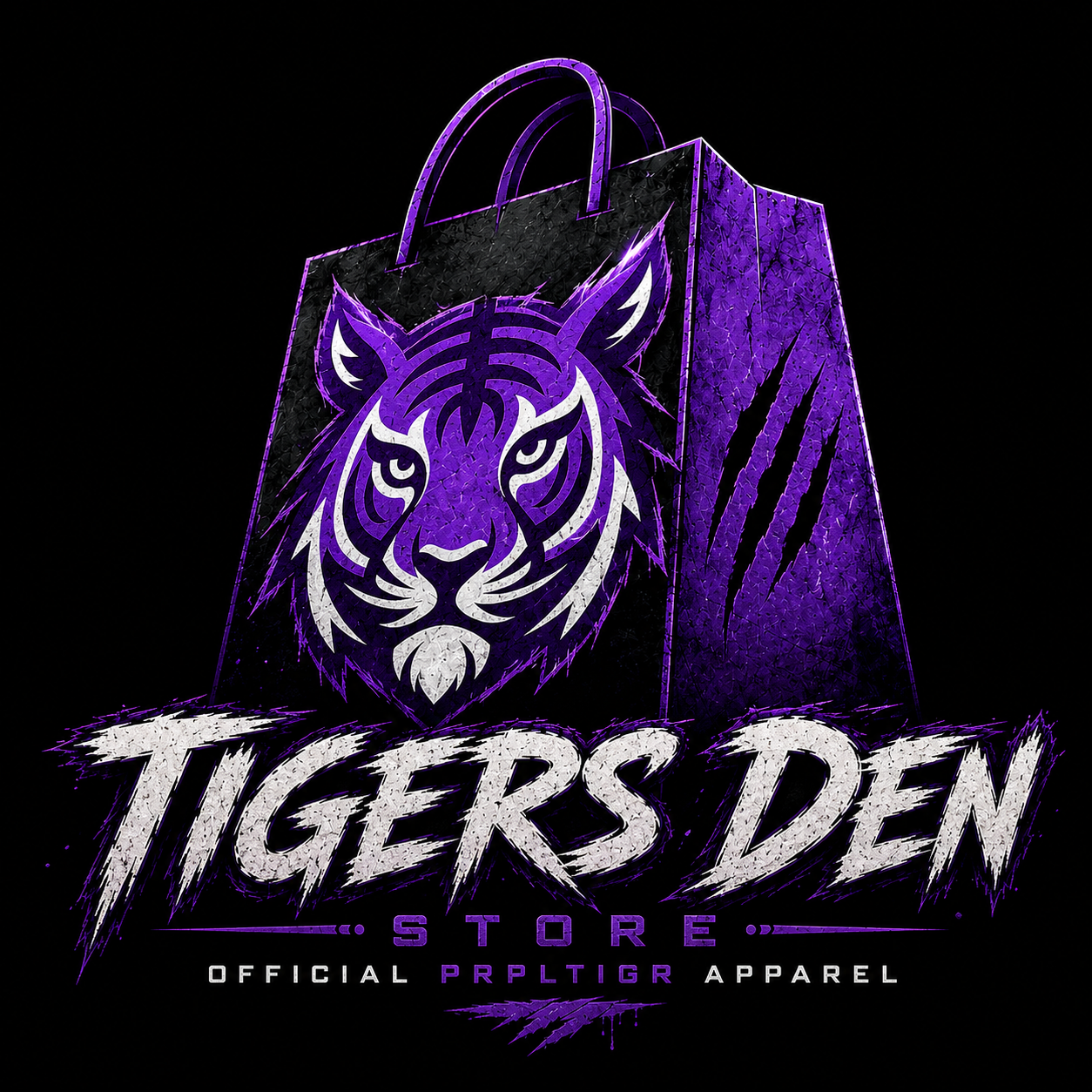 Tigers Den Official PRPLTIGR Apparel logo